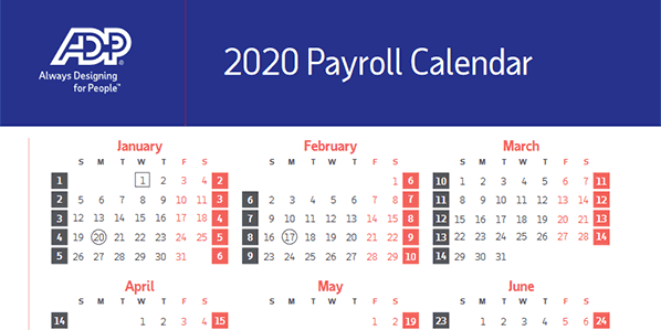 2020 Payroll Calendar | How Many Pay Periods in a Year | ADP