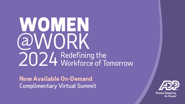 ADP Women at Work 2024 post event replay graphic