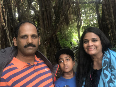 Dr Raji with her family