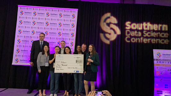 Dr. Raji and her team at the Southern Data Science Conference