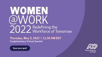 Women at Work 2022 ADP virtual summit