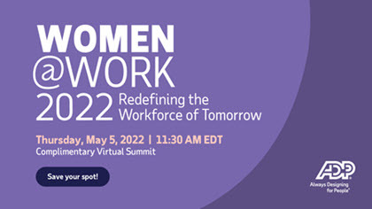 Women at Work 2022 ADP virtual summit