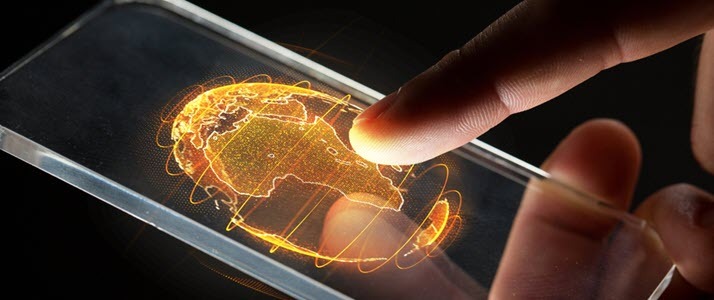 hologram image of the blog on smart phone hologram image of the blog on smart phone