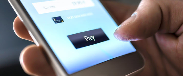 a person using mobile app to pay bill