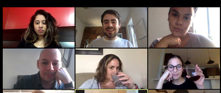 Identifying and Avoiding Digital Harassment Colleagues converse on a digital conference call using a virtual meeting platform