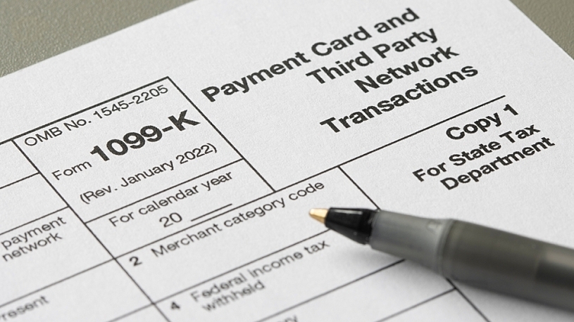What is a 1099-K Up-close view of a 1099-K tax form