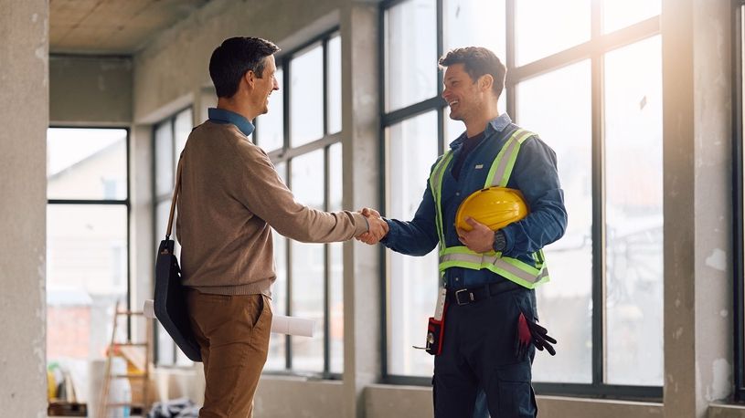 Construction HR leader and worker