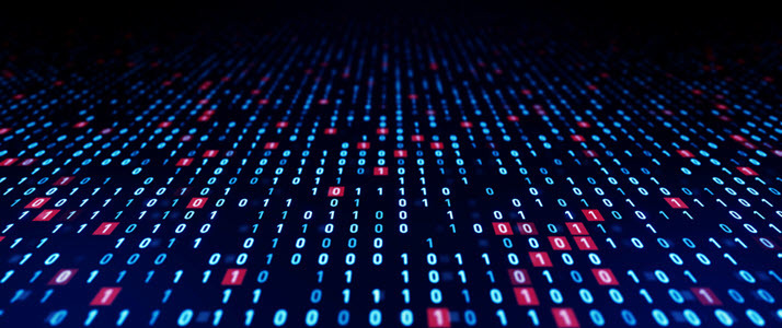 colorful rows of binary code colorful rows of binary code