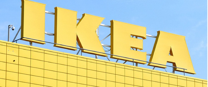 An Ikea sign.