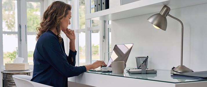 businesswoman working at home office space with laptop businesswoman working at home office space with laptop