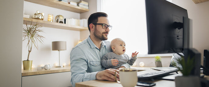 Mental Health and Working from Home A remote worker meditates at home