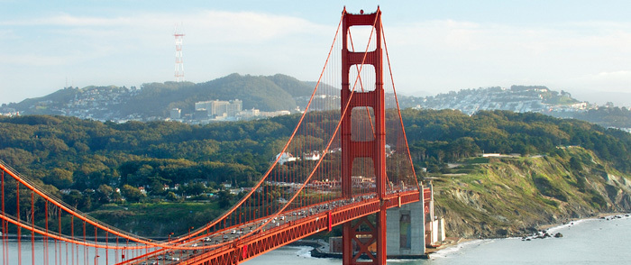 The Golden Gate bridge in San Francisco.