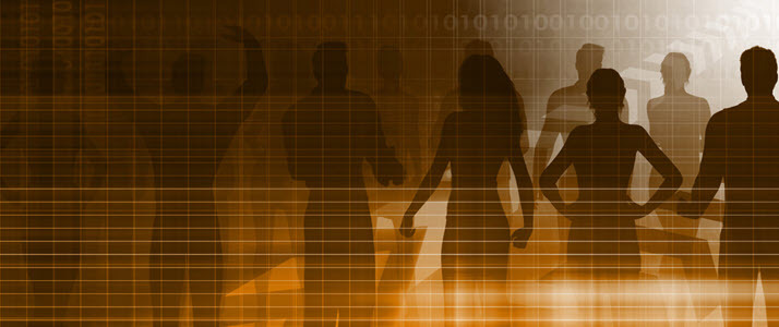 abstract group of employees abstract group of employees