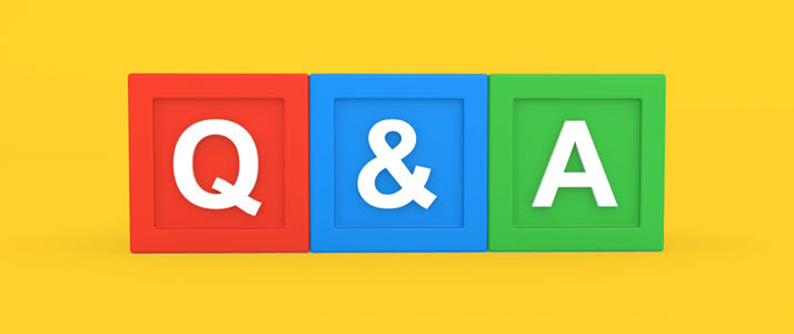 colorful blocks with Q and A