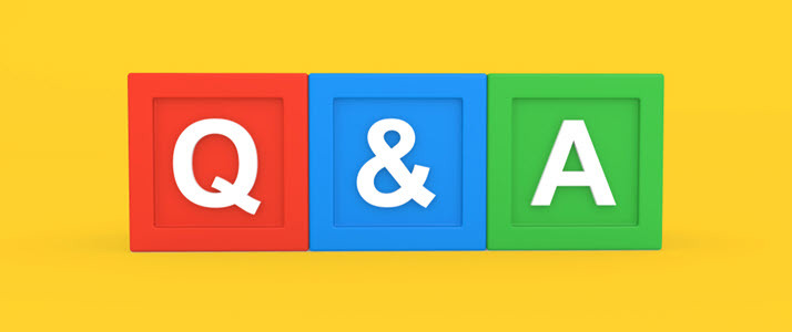 colorful blocks with Q and A colorful blocks with Q and A