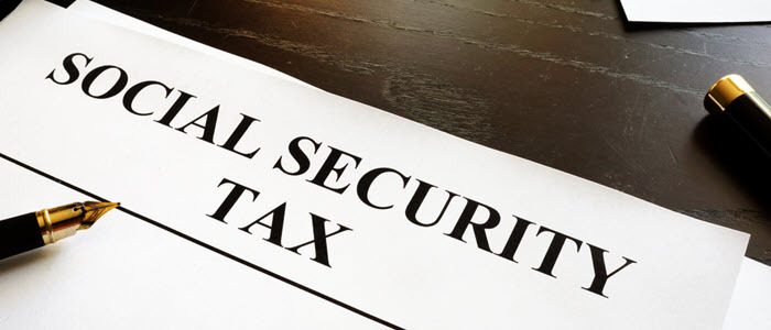 social security tax printed on paper