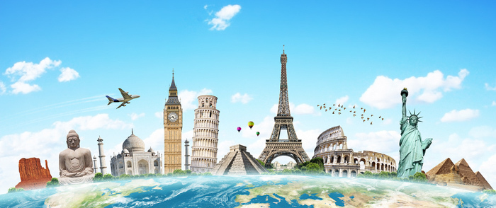 International Recruitment Famous monuments of cities around the world.