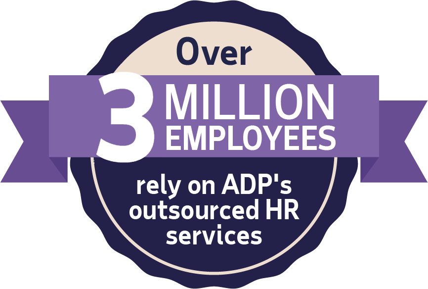 Over 3 Million Employees rely on ADP's outsourced HR services