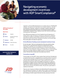 Navigating economic development incentives with ADP SmartCompliance