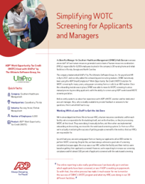 Simplifying WOTC Screening for Applications and Managers guidebook