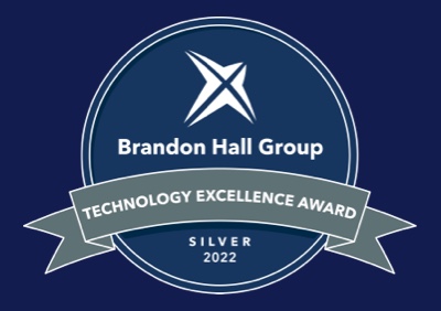 Brandon Hall Group badge for the silver 2022 Technology Excellence Award