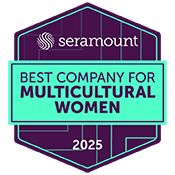 2025 Seramount best company for multicultural women 2025 award badge