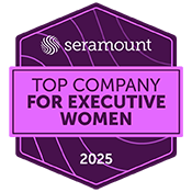 2025 Seramount top company for executive women award badge