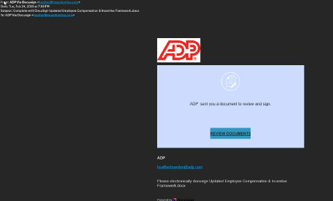 Phishing Campaign Complete with DocuSign Updated Employee Compensation and Incentive Framework.docx