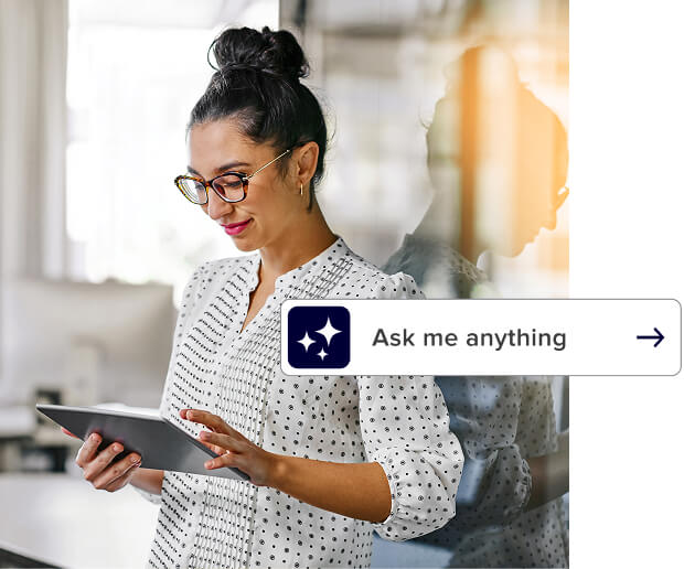 ADP Assist AI-powered chat-based HR assistant chat prompt saying: Ask me anything.