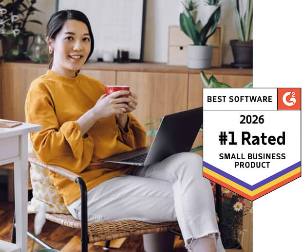 G2 Best Software badge showing RUN Powered by ADP® named #1 small business product for 2026, two years running.