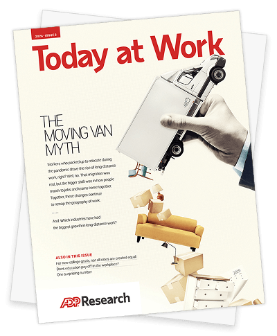 2026 Today at Work issue 2 cover. Today at work the moving van myth.