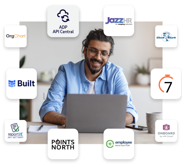 Find HR systems like ADP API Central, JazzHR, Clock Shark, Onboard, Employee Navigator, Points North, Report It, Built and OrgChart on ADP Marketplace