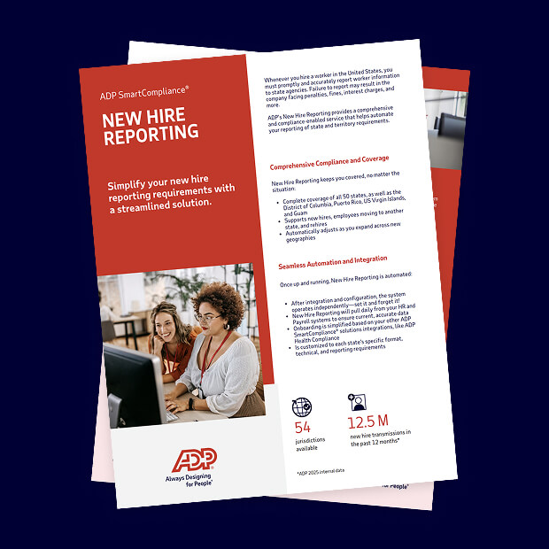 ADP Smart Compliance New Hire Reporting guide image