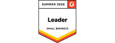 G2 Summer 2026 Leader badge for Small Business category.