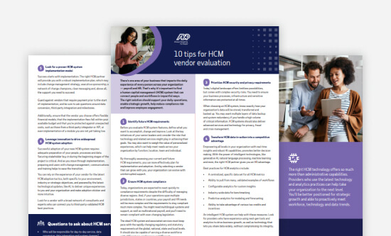 10 tips for HCM vendor evaluation cover image