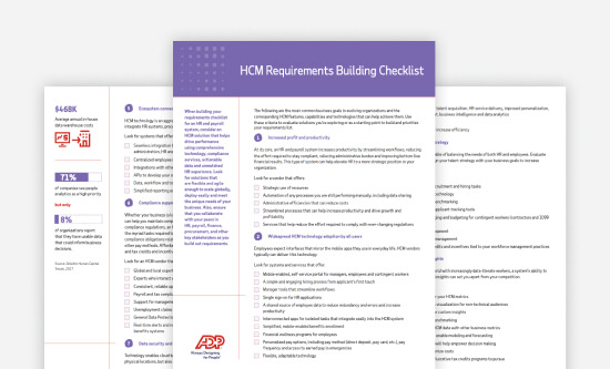 Build your HCM technology, strategy and business requirements cover image