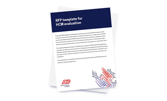RFP template for HCM evaluation cover image