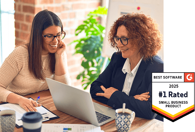 2025 G2 best software number 1 rated small business product award