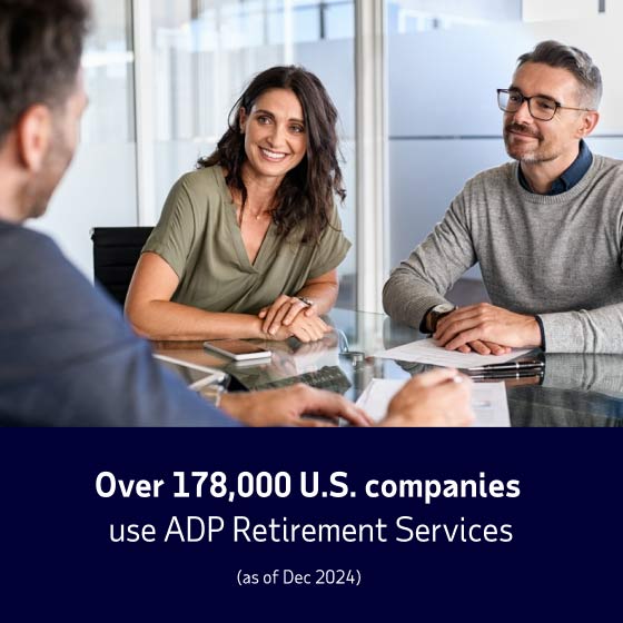 Over 178,000 companies use ADP Retirement Services (as of Dec 2024).