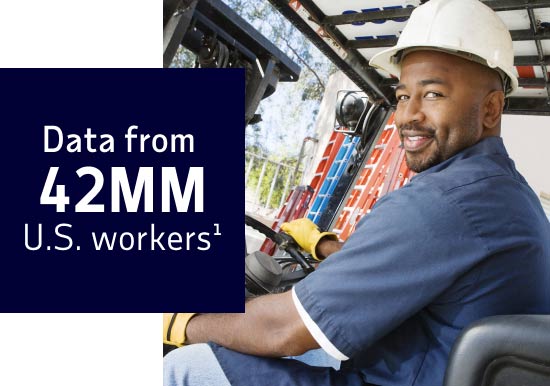 Data from 42MM U.S. workers¹