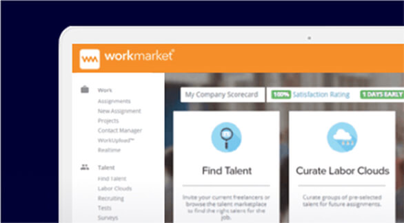 WorkMarket home screen