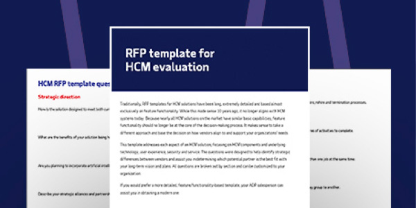 RFP template for HCM evaluation