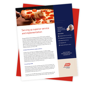 Serving up superior service and implementation