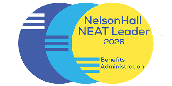 NelsonHall NEAT Leader 2026 Benefits Administration Badge