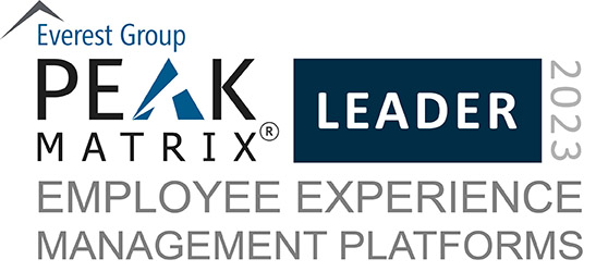 Employee Experience Management Platforms 2023 PEAK Matrix Award Logo Leader