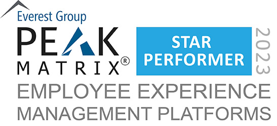 Employee Experience Management Platforms 2023 PEAK Matrix Award Logo Star Performer