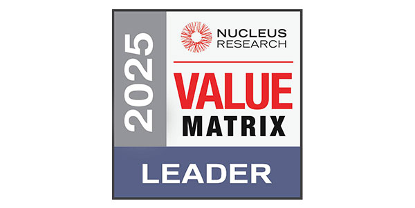 Badge from Nucleus Research naming ADP Workforce Now a Leader within the SMB HCM Value Matrix