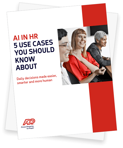 Cover image of ADP’s AI in HR guidebook