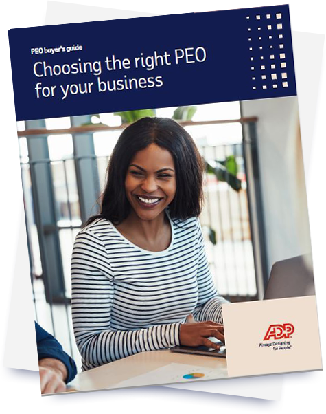 Guidebook cover of the PRO buyer's guide: Choosing the right PEO for you business