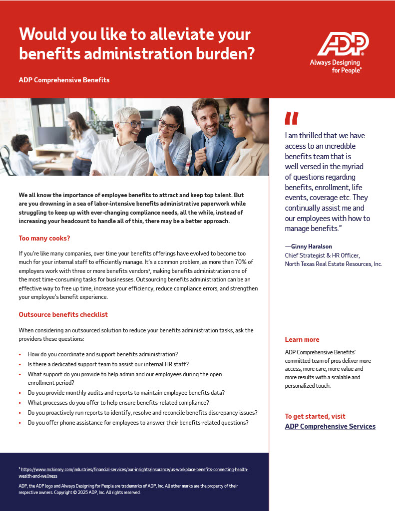 Infographic – Would You Like to Alleviate Your Benefits Administration Burden?